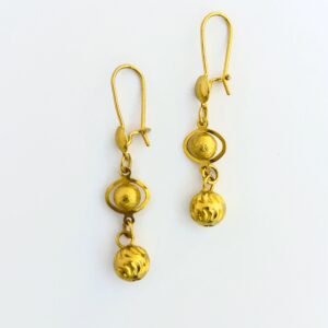Gold-Plated Stainless Steel Sphere Earrings