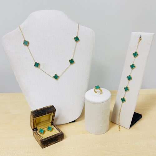 Stainless Steel Clover Jewelry Set