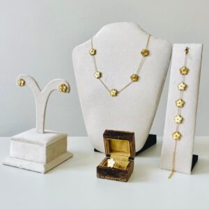 Stainless Steel Flower Jewelry Set