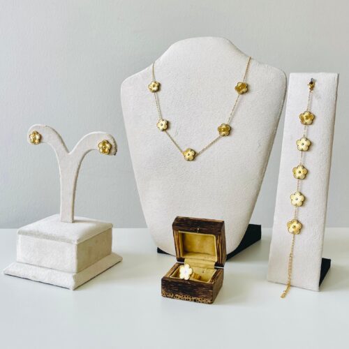 Stainless Steel Flower Jewelry Set